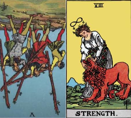 タロット占いから読み解く性格と相性【ワンドの5&力】